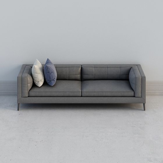 Modern Minimalist Low-Poly Sofa 3D model