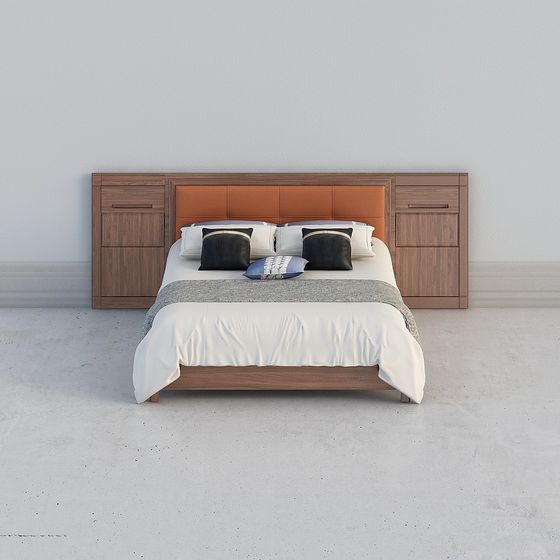Modern Minimalist Bed Frame 3D model