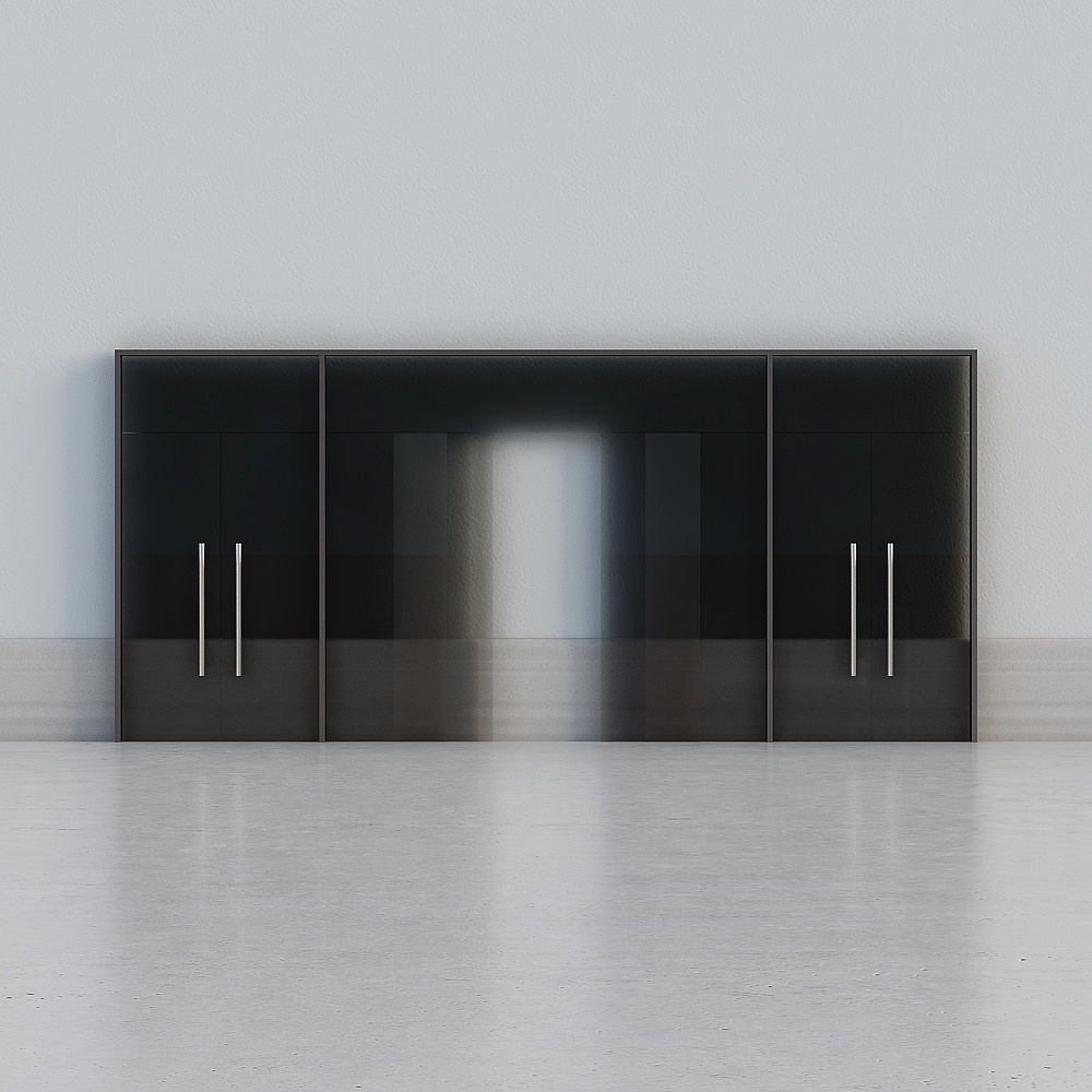 Porta Separatrice Larga in Vetro Nero Cinese