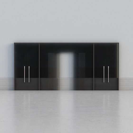 Porta Separatrice Larga in Vetro Nero Cinese