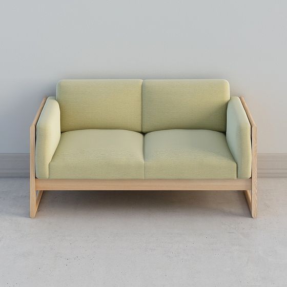 Urban Comfort Low-Polygon Sofa 3D model