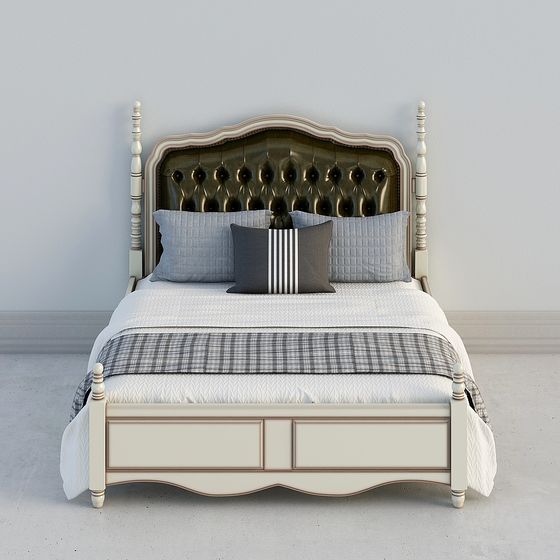 Stylish 3D Bed Model for Contemporary Spaces