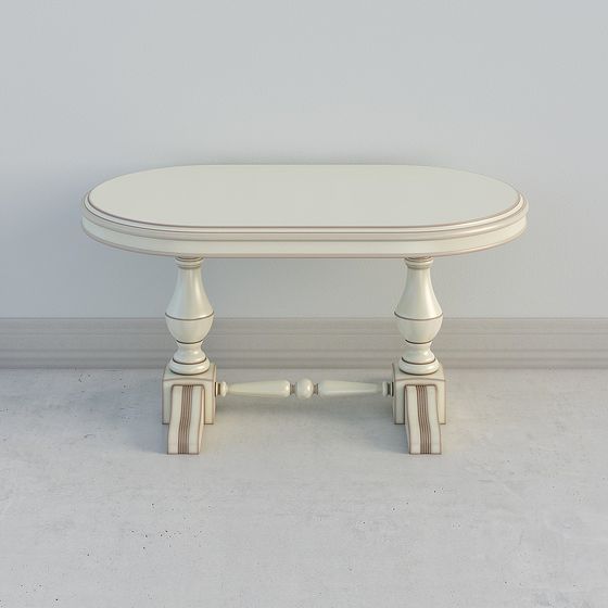 Elegant Oval Coffee Table 3D model for Modern Design