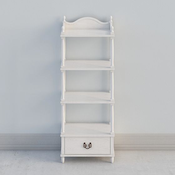 Stylish Vintage Bookshelf 3D model for Creative Projects