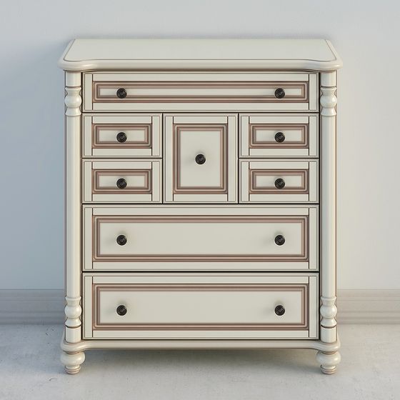 Graceful Vintage Vanity 3D model for Contemporary Projects