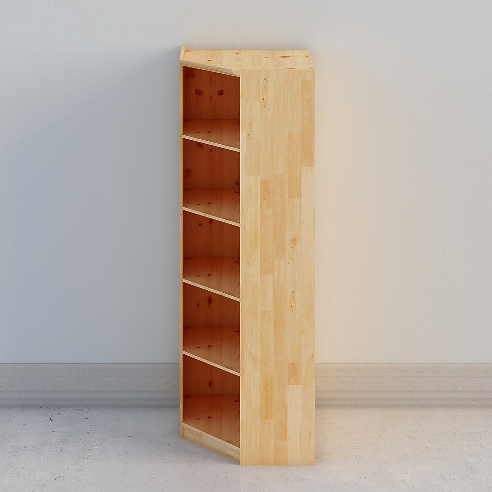 Stylish Low-Polygon Bookshelf 3D model