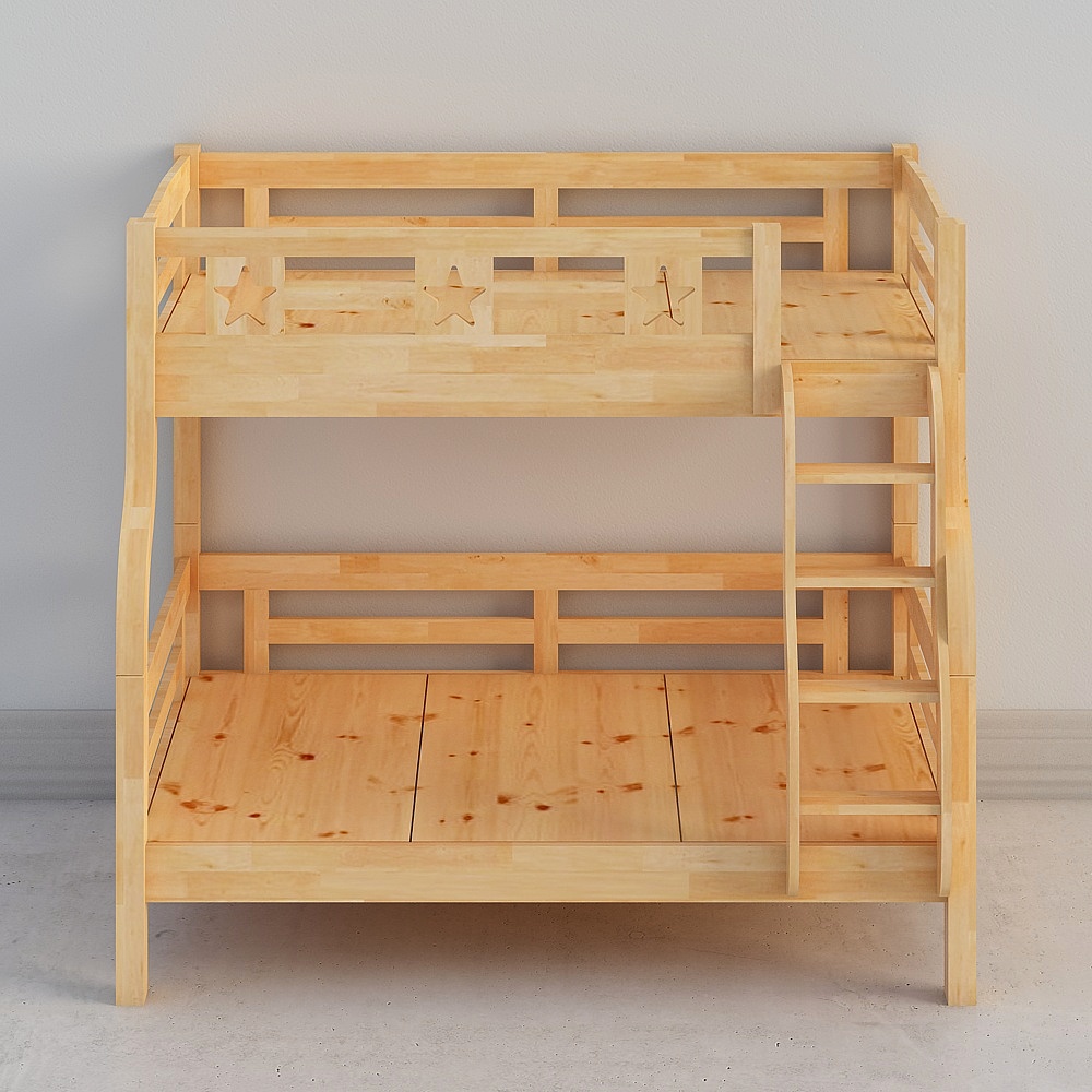 Lits superposés en bois massif (avec échelle suspendue)