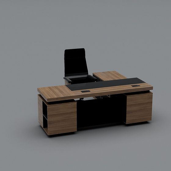 Minimalist 3D Office Desk Model