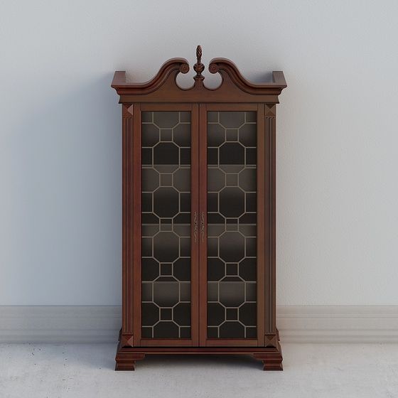 Stylish Vintage Bookshelf 3D Model for Creative Spaces