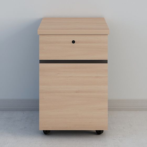 Modern Minimalist 3D File Cabinet Model