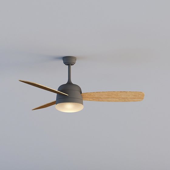Elegant Minimalist Ceiling Fan 3D model