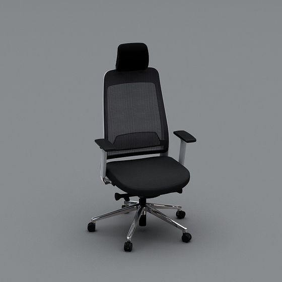 Chic and Functional Office Chair 3D model for Modern Workspaces