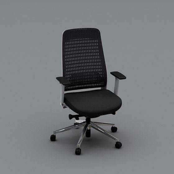 Elegant Low-Poly Office Chair 3D model
