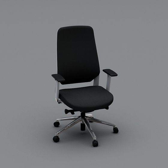 Elegant Scandinavian Low-Poly Office Chair 3D model