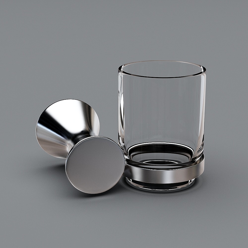 Elegant Glass Cup 3D model