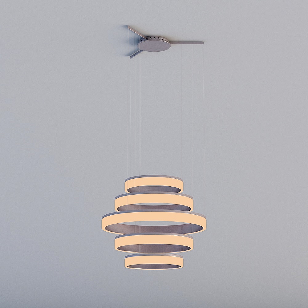 Elegant Spiral Light Fixture 3D model