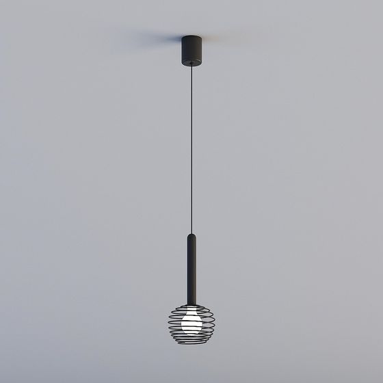 Elegant Spiral Light Fixture 3D model