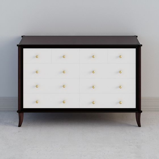 Elegant Vintage Storage Cabinet 3D model