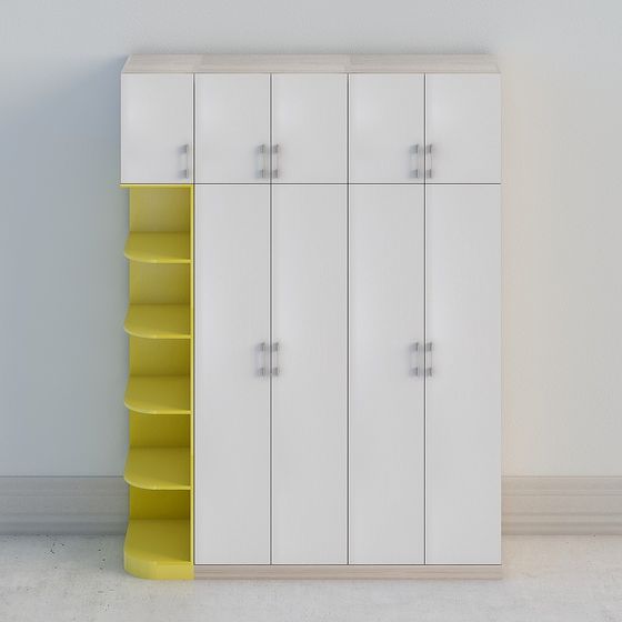 Vibrant Minimalist Storage Cabinet 3D model
