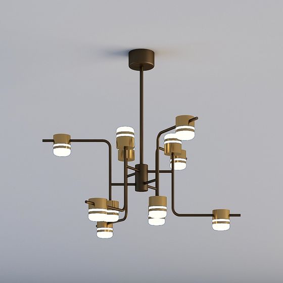 Elegant Low Polygon Chandelier 3D model