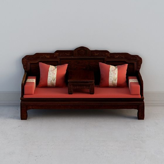 Elegant Chinese Classical Sofa 3D model