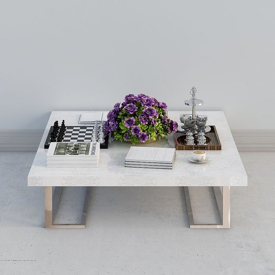 Elegant Marble Coffee Table 3D model