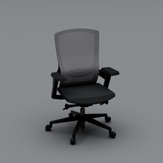 Contemporary Low-Poly Office Chair 3D model