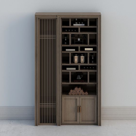 Tea House Bookshelf 3D model