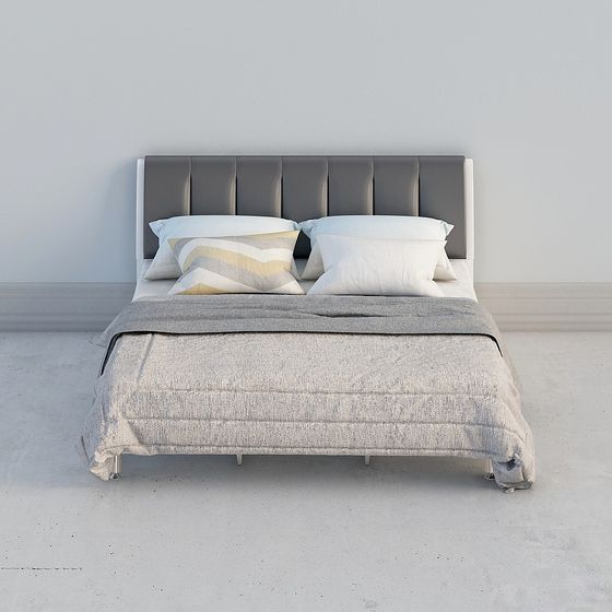 Modern Minimalist 3D Bed Model