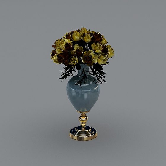 Elegant Flower Vase 3D model