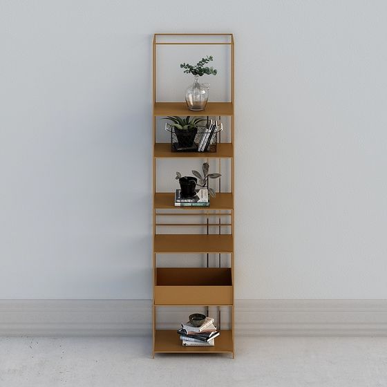 Modern Low-Poly Bookshelf 3D model