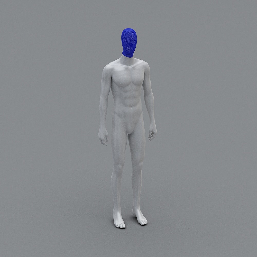Stylish Low-Poly Human Model 3D model