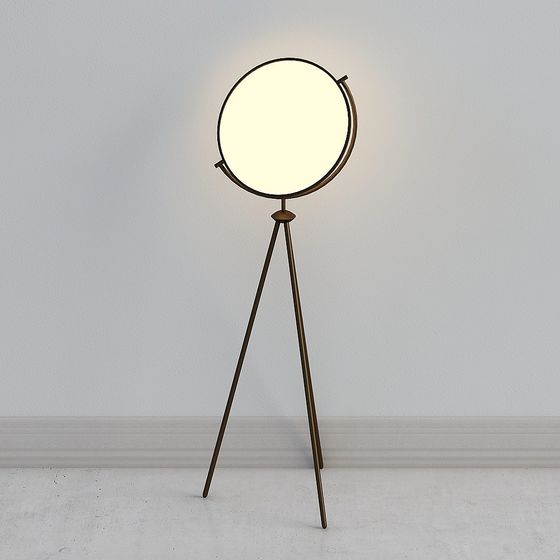 Earth Tone Floor Lamp 3D Model for Modern Spaces