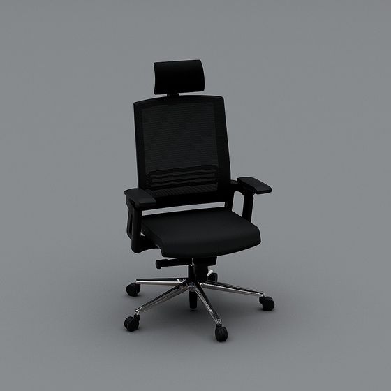 Elegant Low-Polygon Office Chair 3D model