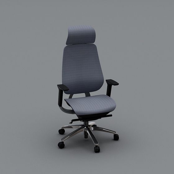 Elegant Low-Poly Office Chair 3D model