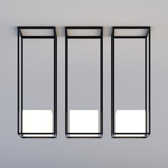 Modern Minimalist Low-Poly Chandelier 3D model