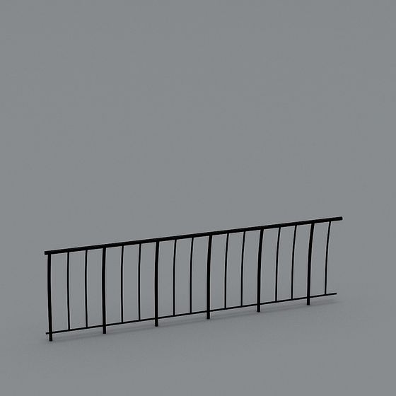 Industrial Style Metal Railing 3D model