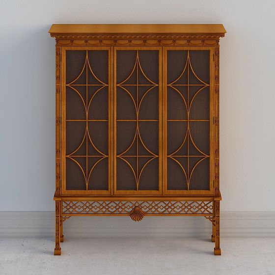 Stylish Earth Color Bookcase 3D Model for Storage