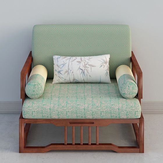 Elegant Low Polygon Sofa 3D model