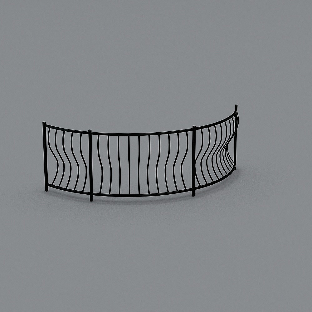 Dynamic Wave Railing 3D Model