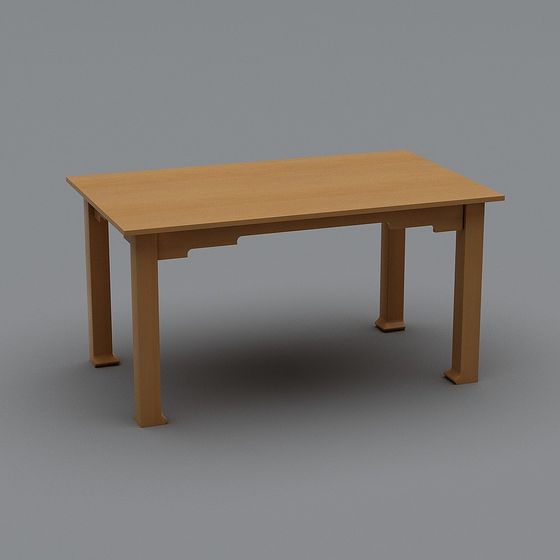 Earth Color Reading Table 3D Model