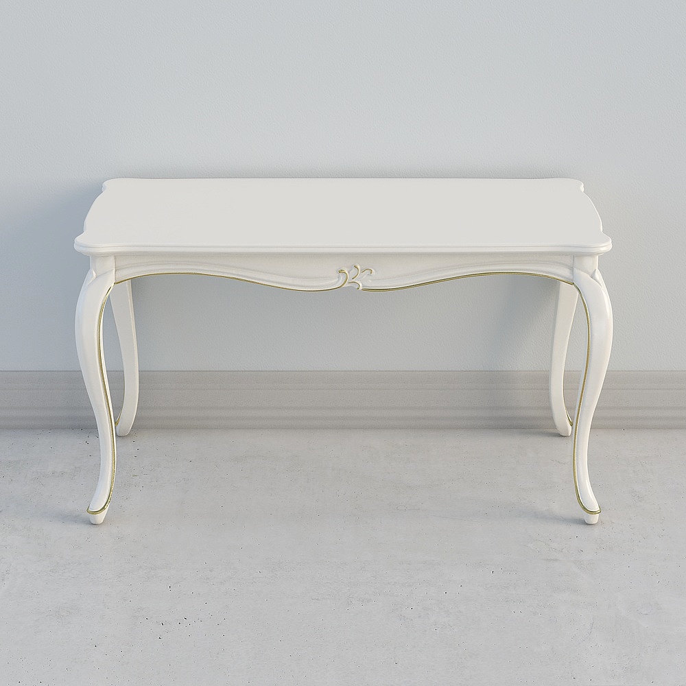 Elegant French Table and Chair Set 3D model