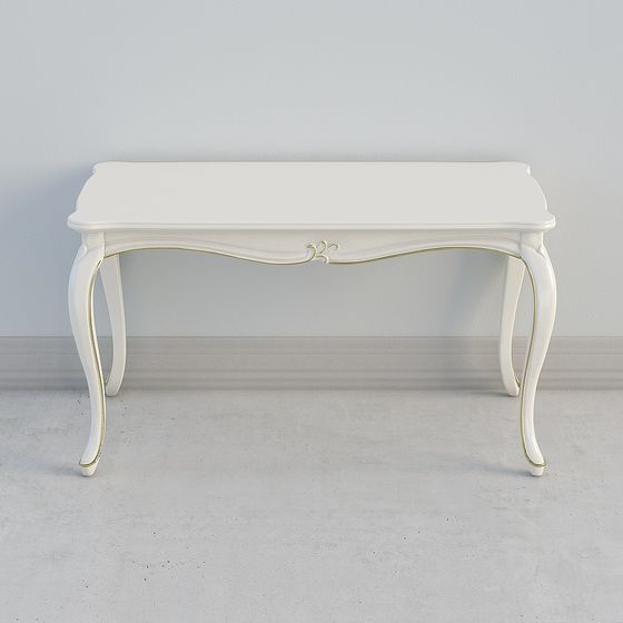 Elegant French Table and Chair Set 3D model