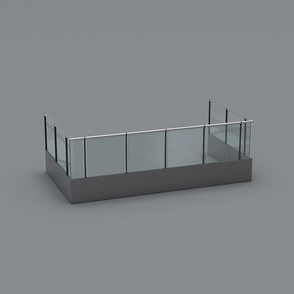 Modern glass railings