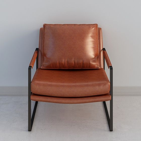 Leather Lounge Chair 3D model for Modern and Retro Design