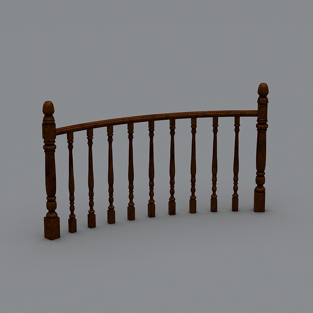Vintage Headboard 3D model with Unique Low-Poly Design