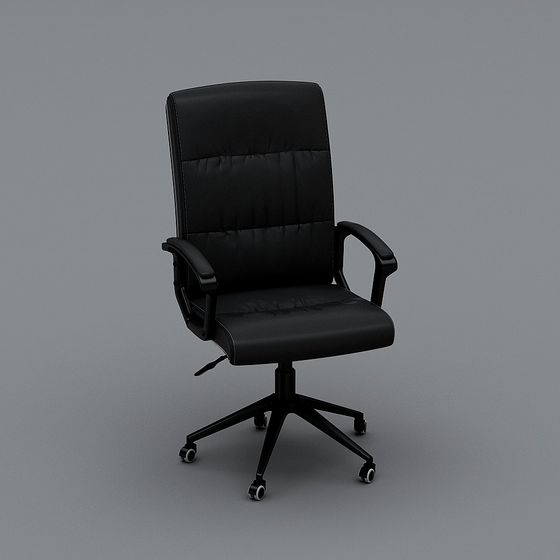 Elegant Low-Poly Office Chair 3D model