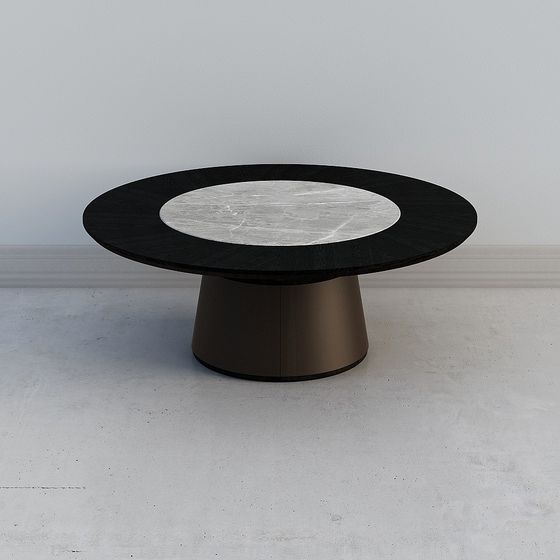 Stylish Low-Polygon Round Table 3D model