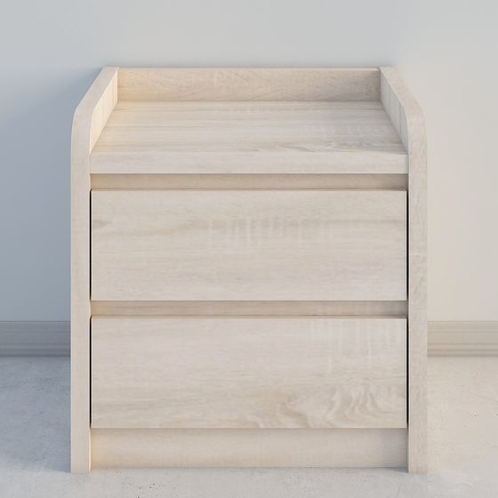 Wooden Drawer Cabinet 3D model Inspired by Urban Alleys