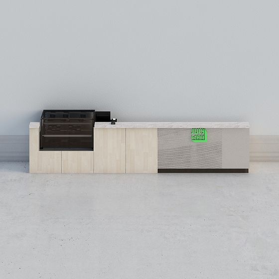 Urban Cafe Counter 3D model